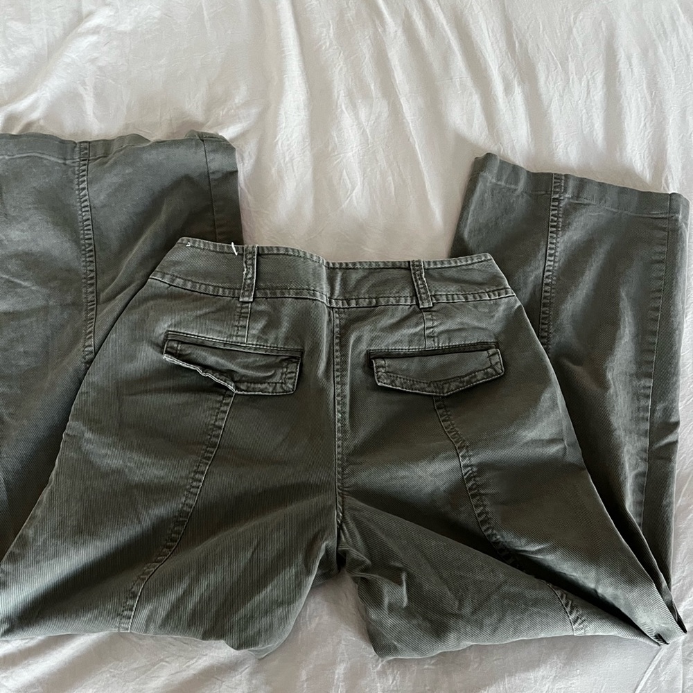 Loft Gray Corduroy Wide Leg Pants